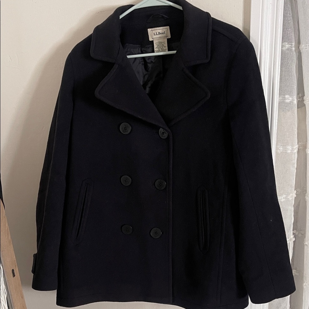 L.L. Bean Women's Navy Peacoat